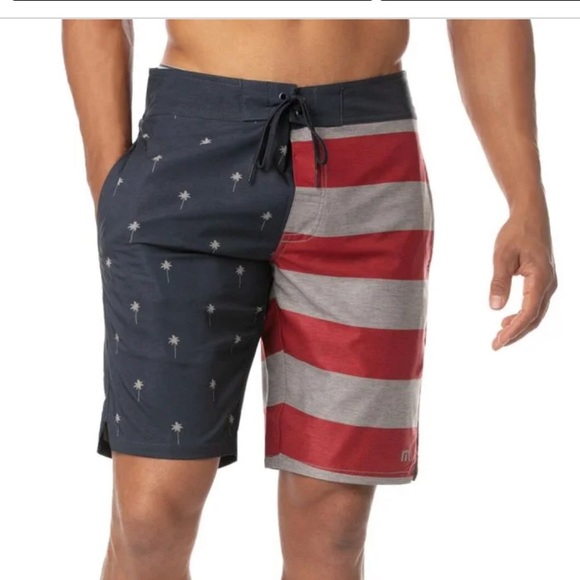 Travis Mathew Flag Americana Brilliance Board Shorts - Picture 1 of 8